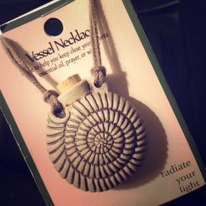 Ceramic Vessel Necklace for Essential Oil